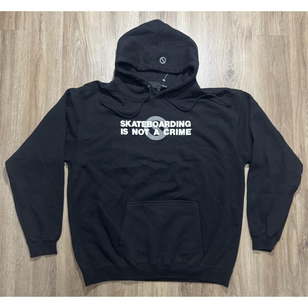 Y2K NHS Skateboarding Is Not‎ A Crime Black Hoodie Size XL